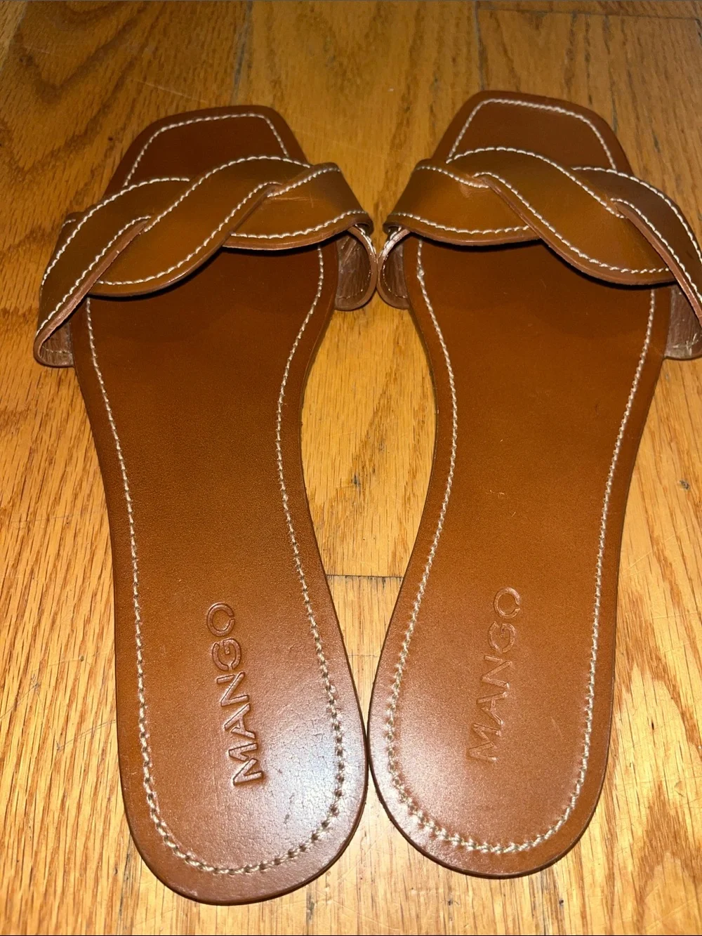 Mango Braided Leather Sandals